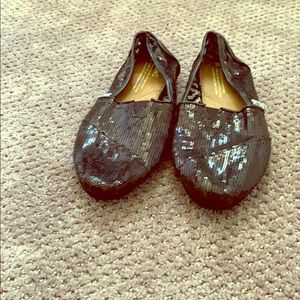 Black Sequin Toms